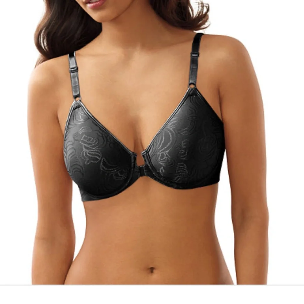 Bali Comfort Revolution Front Close Shaping Underwire Bra Black - Picture 1 of 1